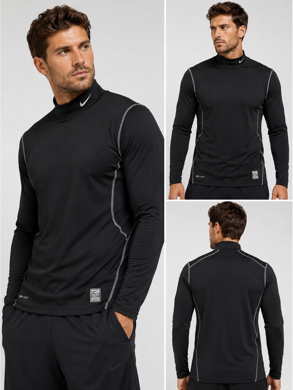 Nike Pro Combat Golf Dri-FIT Mock Neck Base Layer Shirt Men’s XL Black